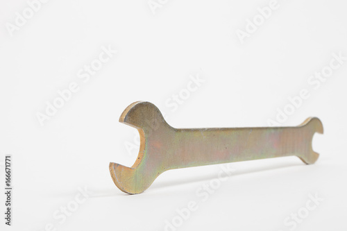 Shiny isolated metal wrench