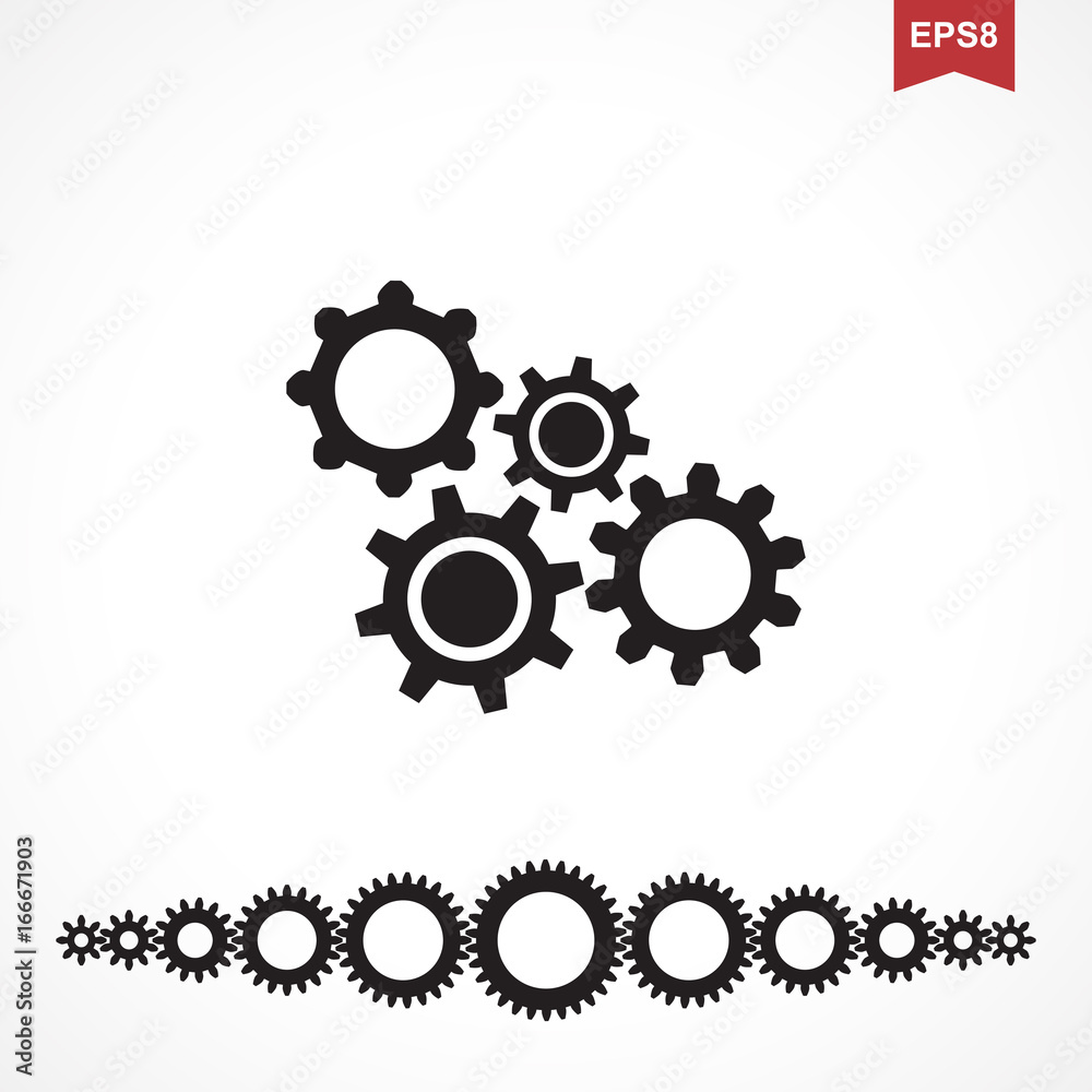 Standard Gear Vector Icon Standard Gear Vector Icon