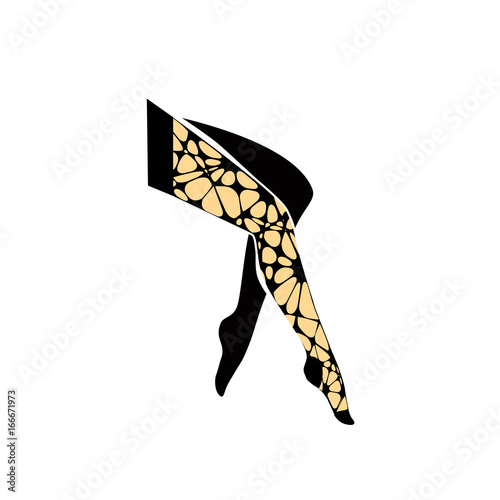 Torn pantyhose icon