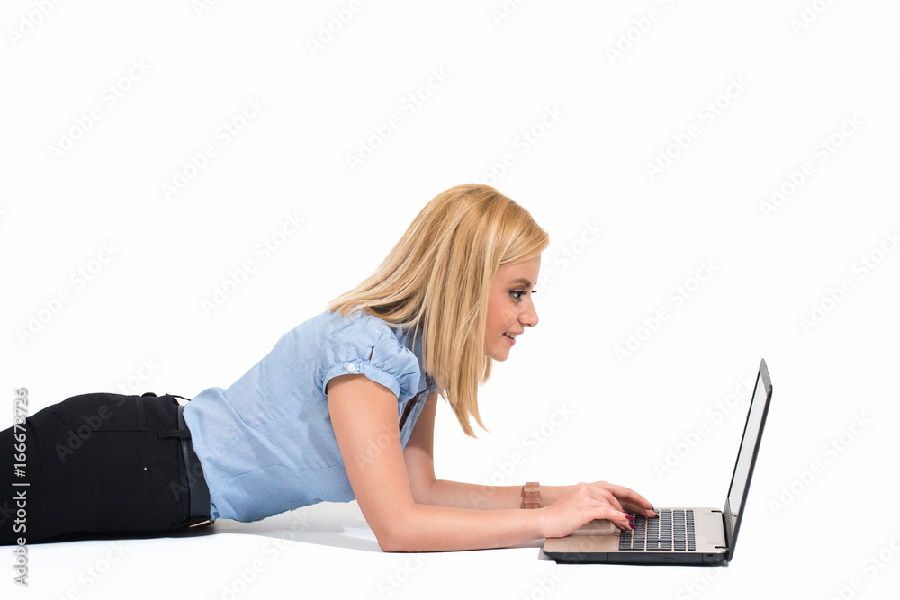 Woman using Computer Woman using Computer