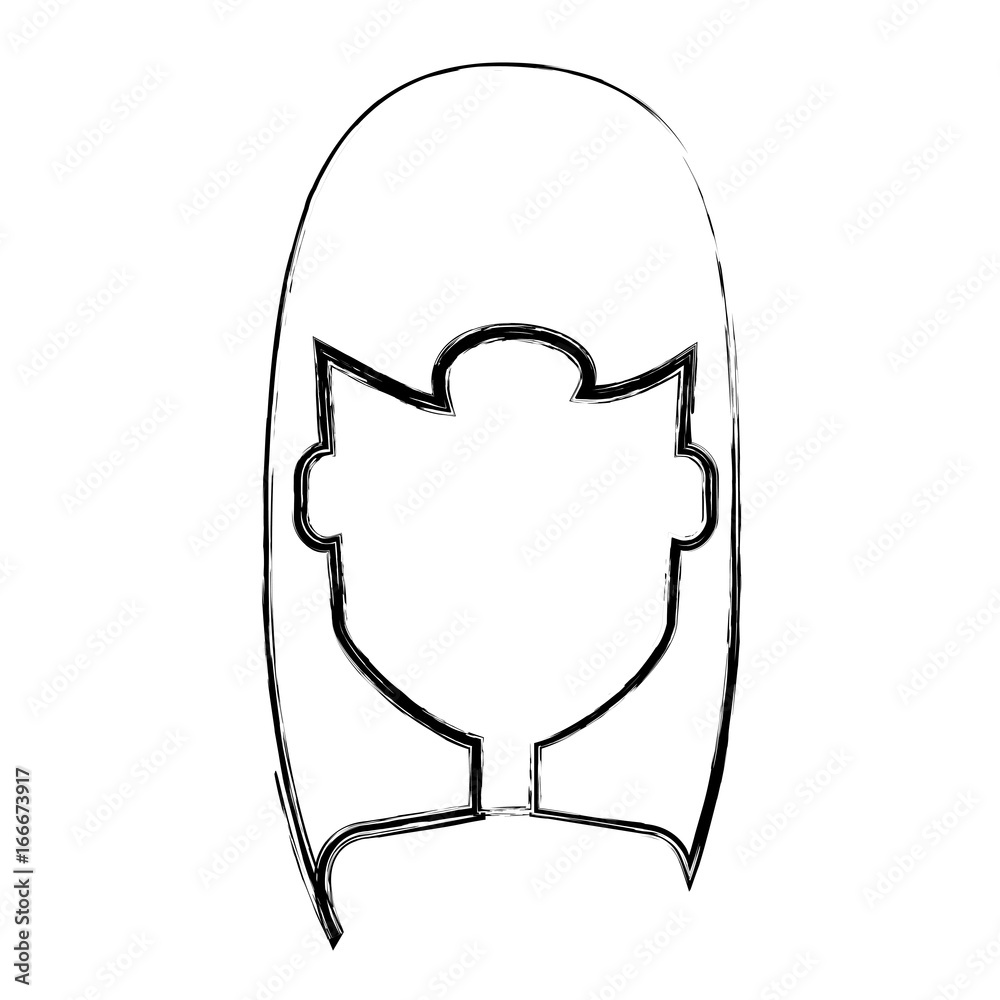 Woman faceless cartoon