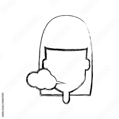 Woman smoking cartoon