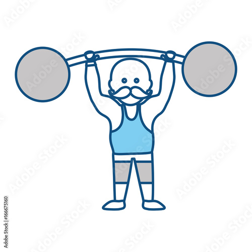 Strongman circus cartoon