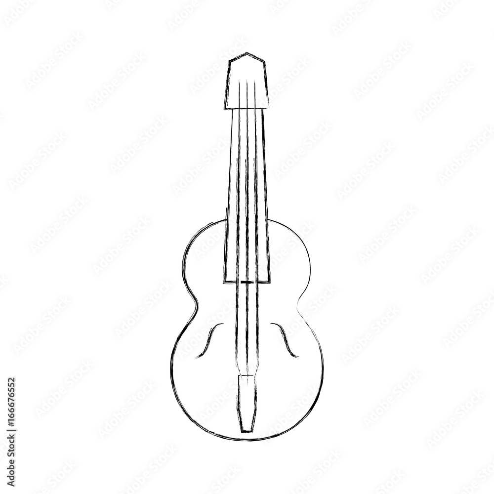 acoustic guitar isolated icon vector illustration design
