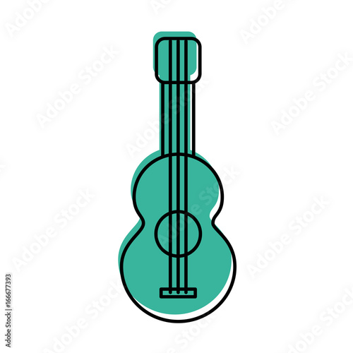 acoustic guitar isolated icon vector illustration design