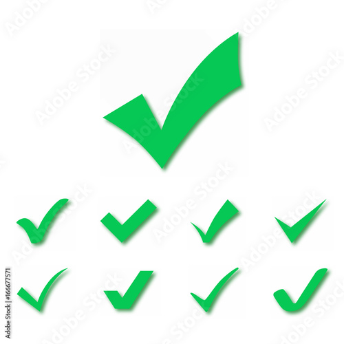 set of good check marks
