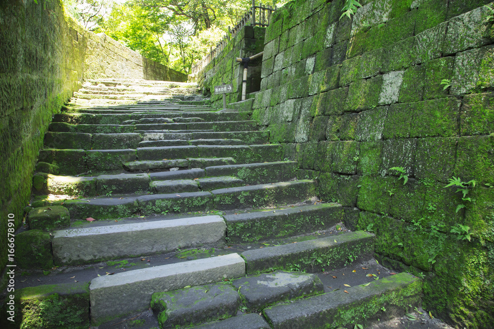 仙巌園 曲水の庭周辺の階段 Stock Photo Adobe Stock