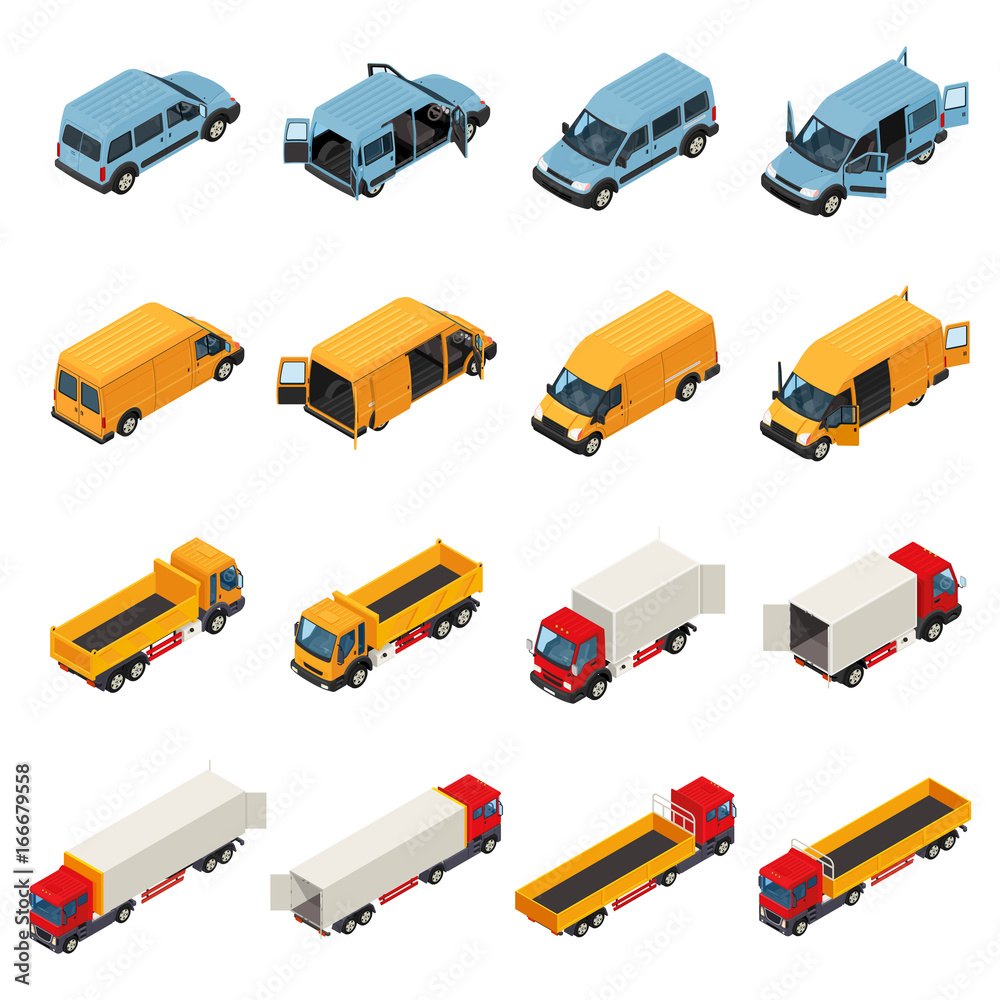 Fototapeta Freight Transportation Vehicles Collection