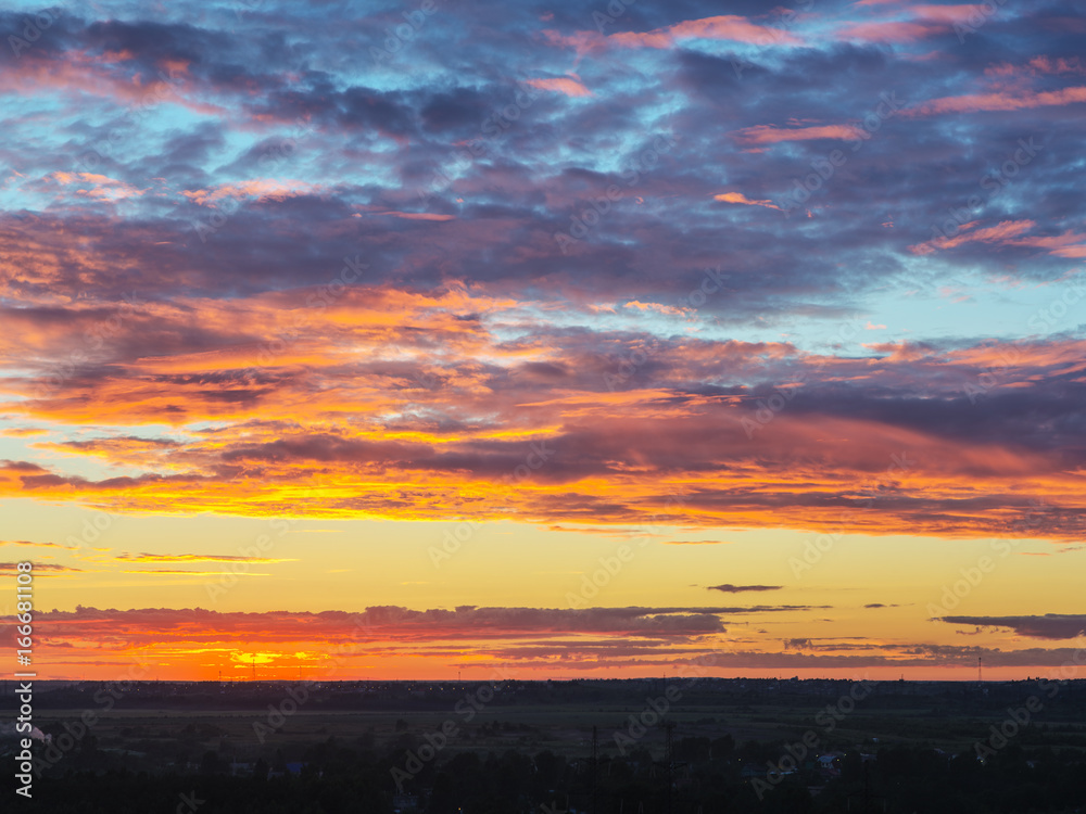Dramatic summer sunset Dramatic summer sunset