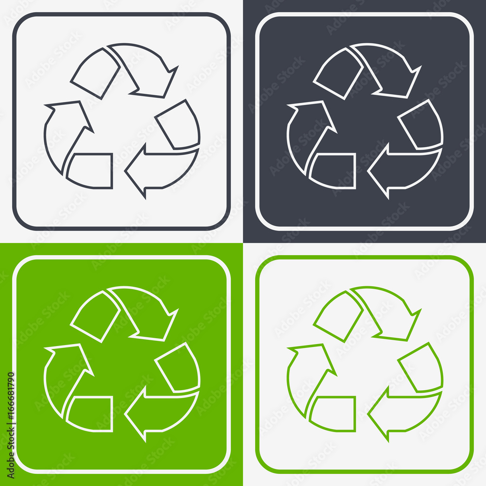 Recycled and Packaging Symbol. Sign for Delivery of Cargo Recycled and Packaging Symbol. Sign for Delivery of Cargo