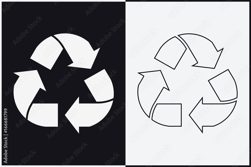 Recycled and Packaging Symbol. Sign for Cargo Recycled and Packaging Symbol. Sign for Cargo