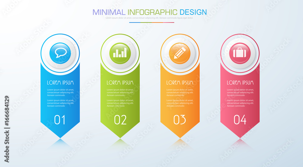 Infographic Elements with business icon on full color background circle process or steps and options workflow diagrams,vector design element eps10 illustration