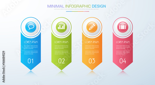 Infographic Elements with business icon on full color background circle process or steps and options workflow diagrams,vector design element eps10 illustration