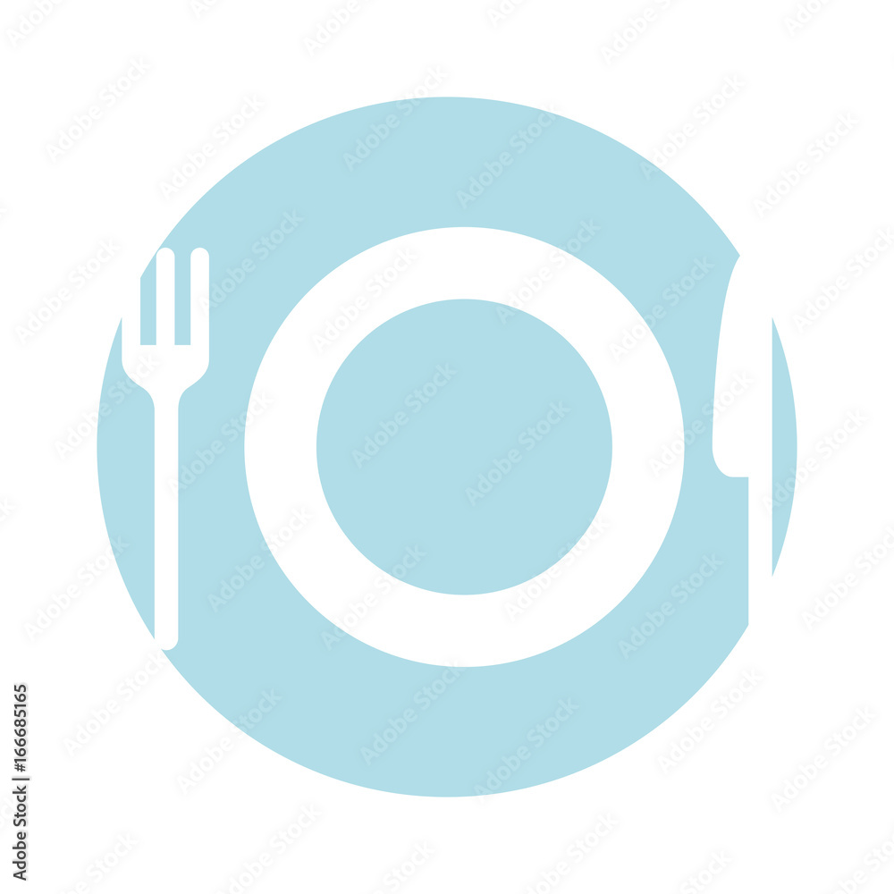 dish with cutlery kitchen vector illustration design dish with cutlery kitchen vector illustration design