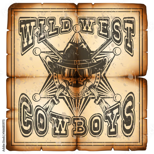 wild west skull paper var 1