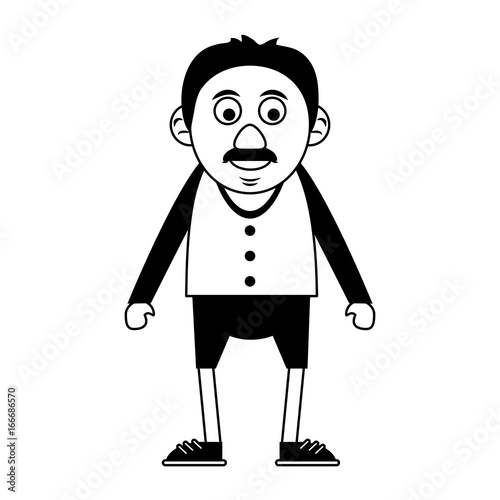 cute happy elderly man icon image