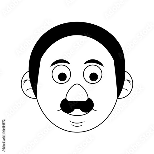 cute happy elderly man icon image