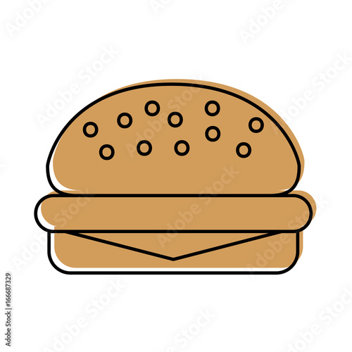 delicious burger isolated icon vector illustration design