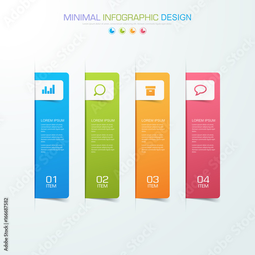 Infographic Elements with business icon on full color background  process or steps and options workflow diagrams,vector design element eps10 illustration