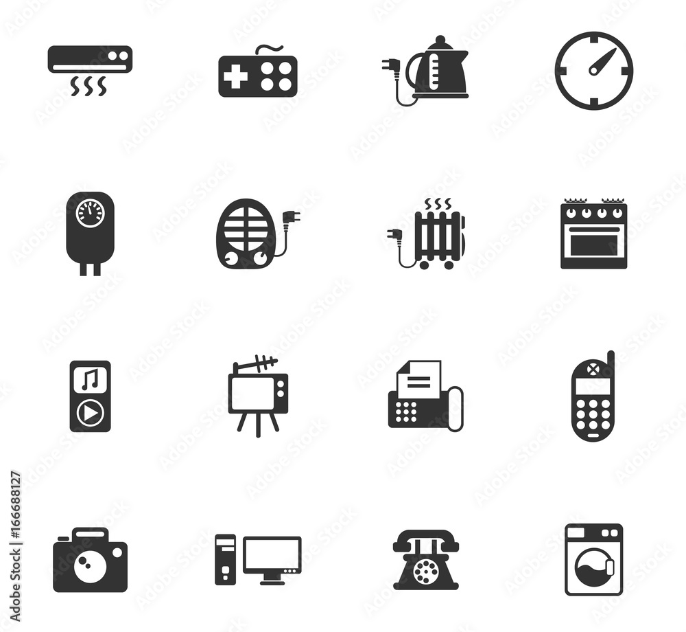 home appliances icon set home appliances icon set