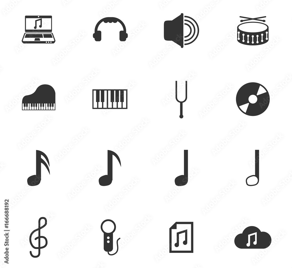 music icon set music icon set