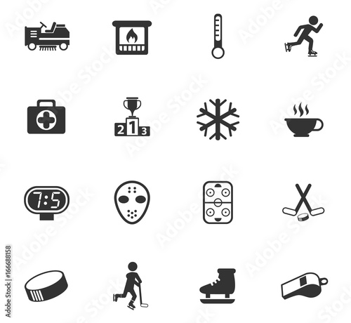 ice rink icon set