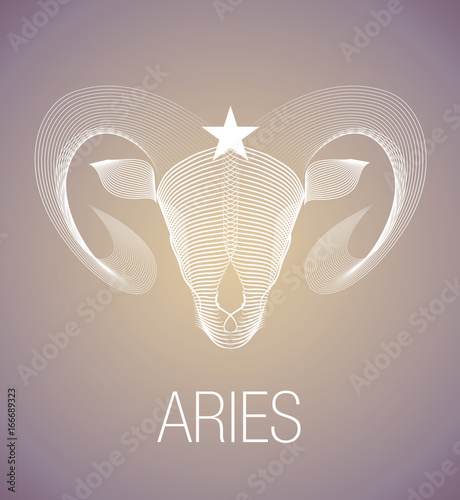 Zodiac Sign. Aries. Vector Illustration