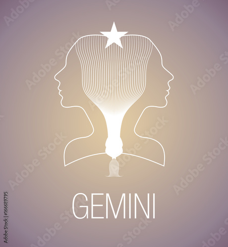 Zodiac Sign. Gemini. Vector Illustration