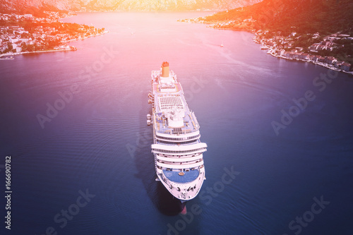 Cruise ship in the sunlight