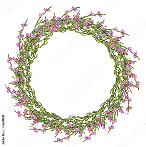 Round frame with heather