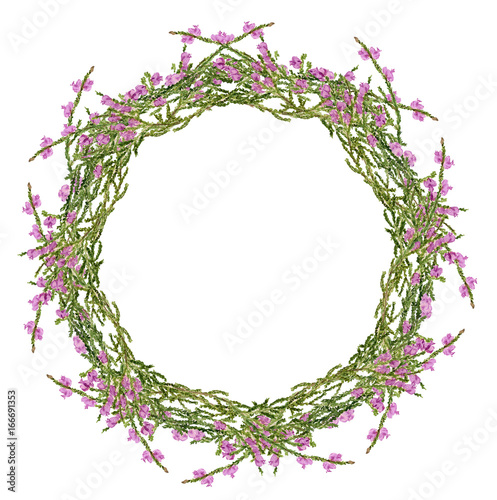 Round frame with heather