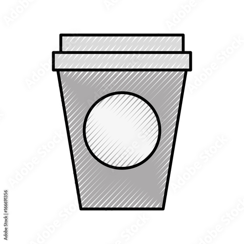 coffee plastic cup icon vector illustration design