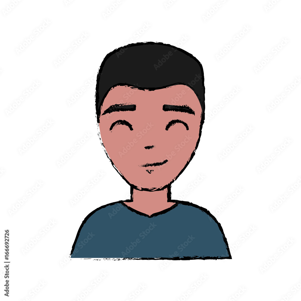 cartoon man smiling icon over white background colorful design vector illustration cartoon man smiling icon over white background colorful design vector illustration