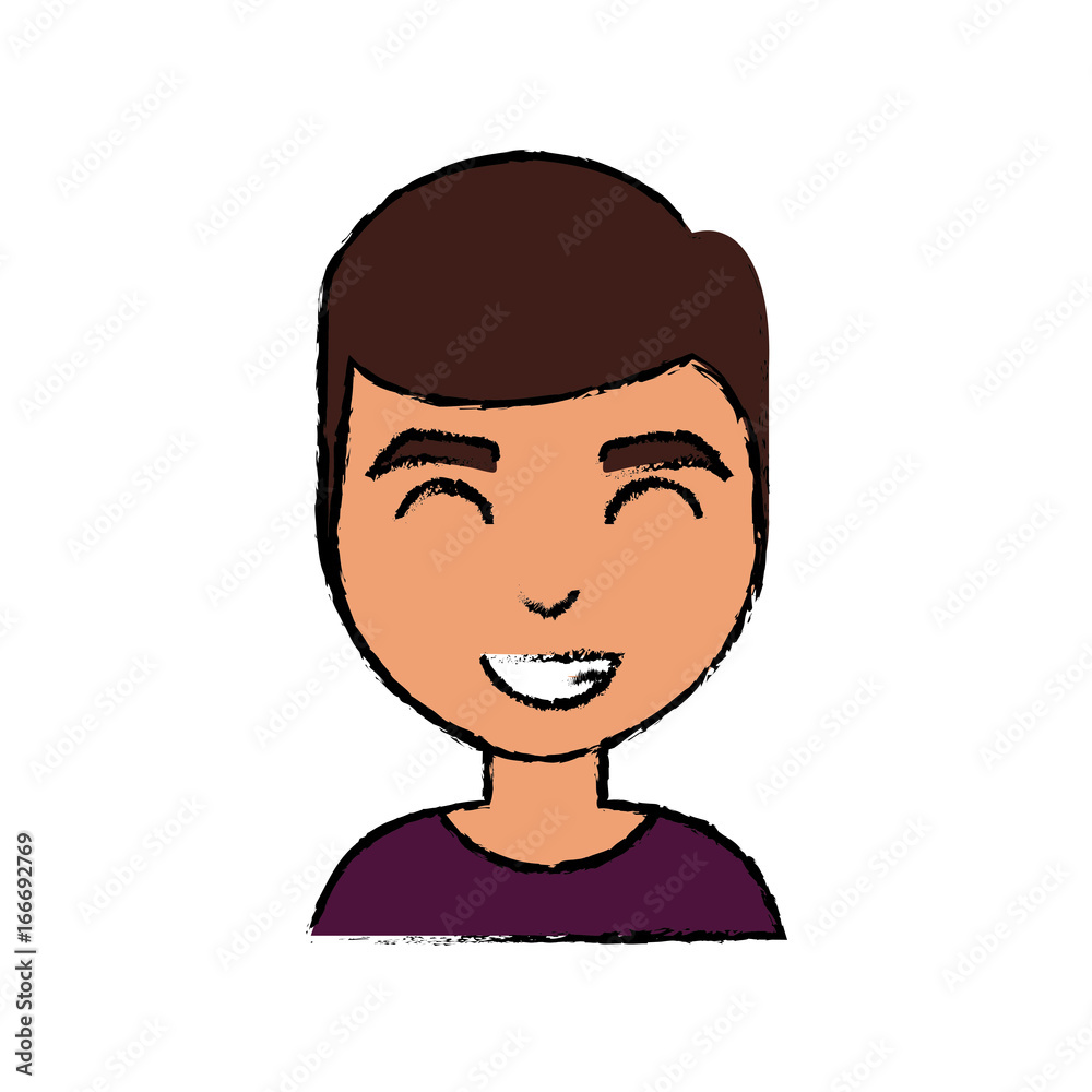 cartoon man smiling icon over white background colorful design vector illustration cartoon man smiling icon over white background colorful design vector illustration