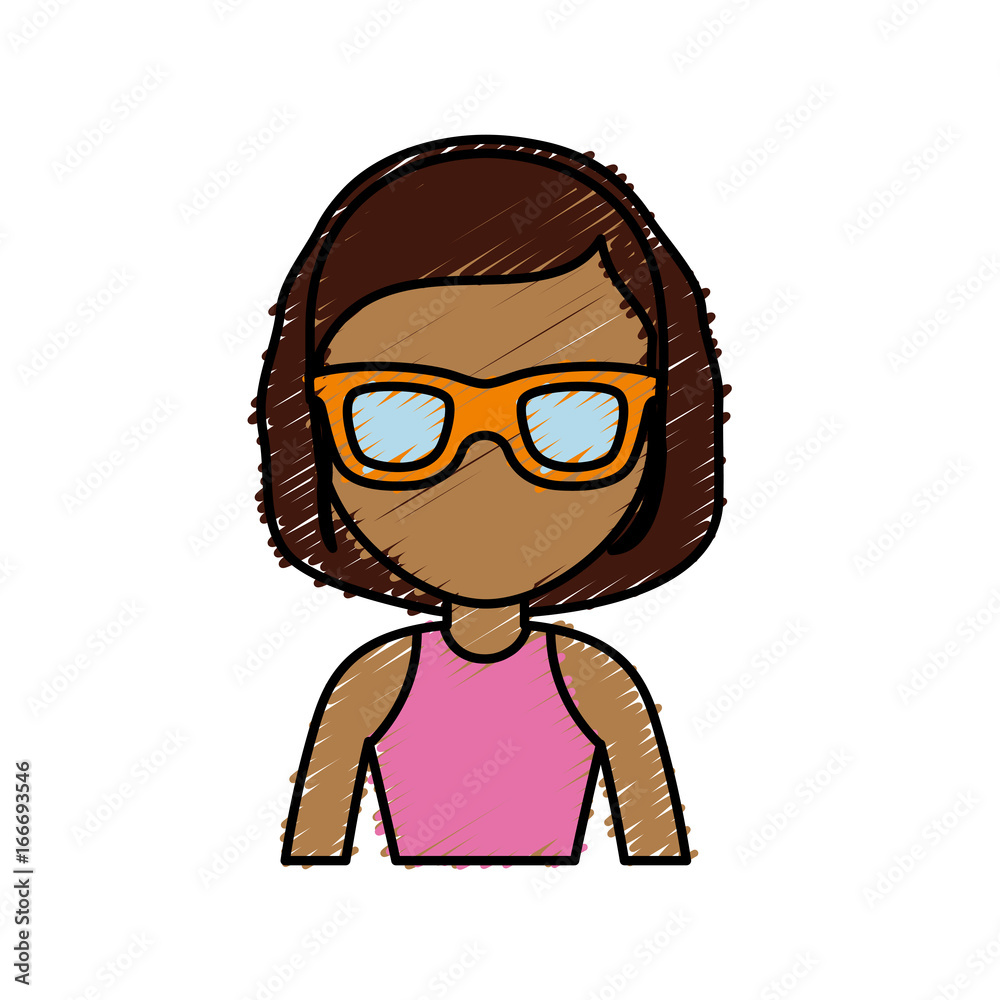 woman with glasses icon woman with glasses icon