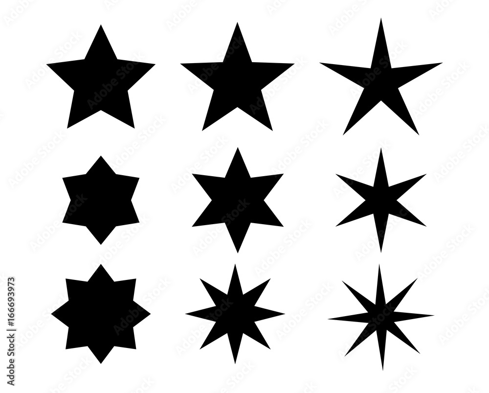 Obraz premium stars icon pack