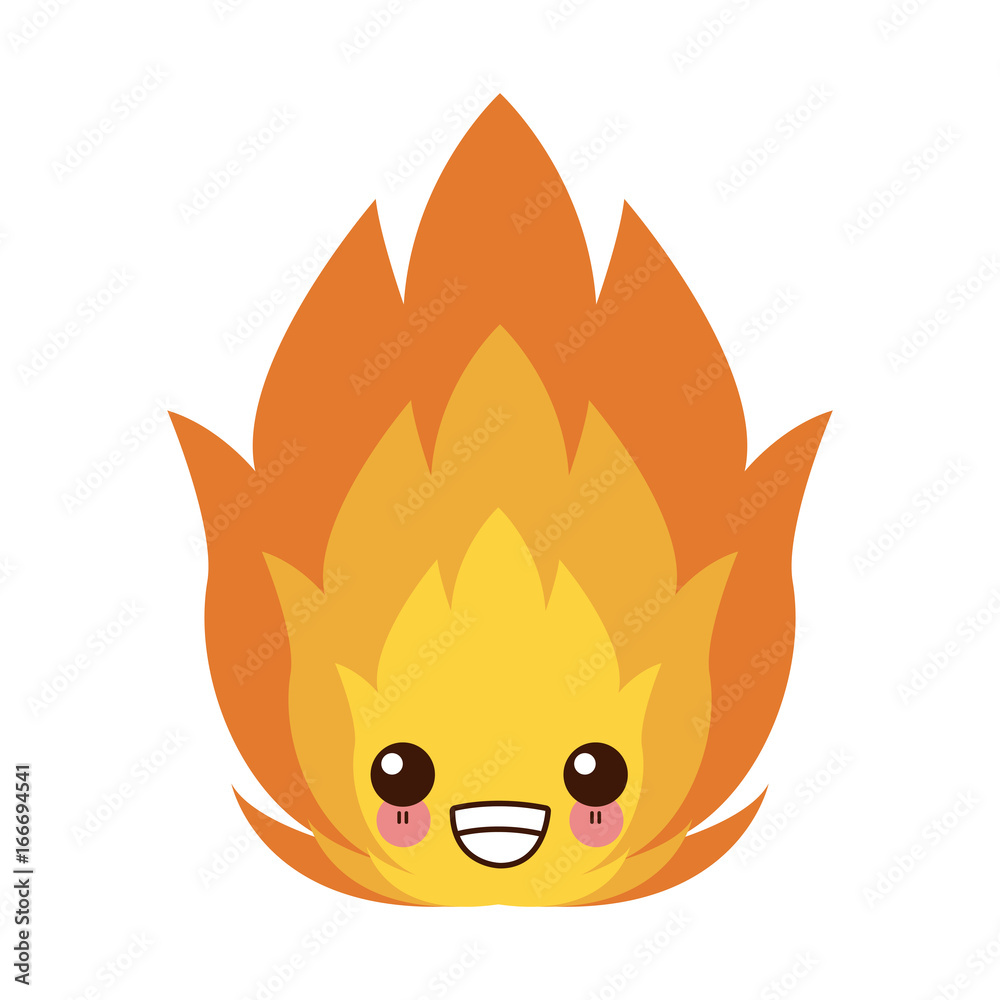 kawaii featuring a camp fire burning brightly design kawaii featuring a camp fire burning brightly design
