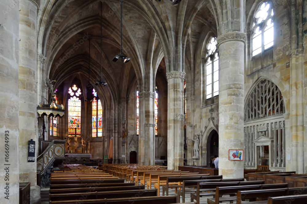Interior view church Saint Etienne in Bar le Duc
