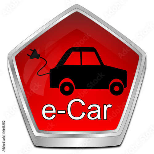 e-Car Button - 3D illustration