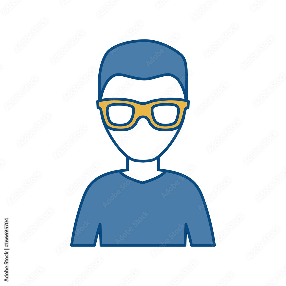 man with glasses icon