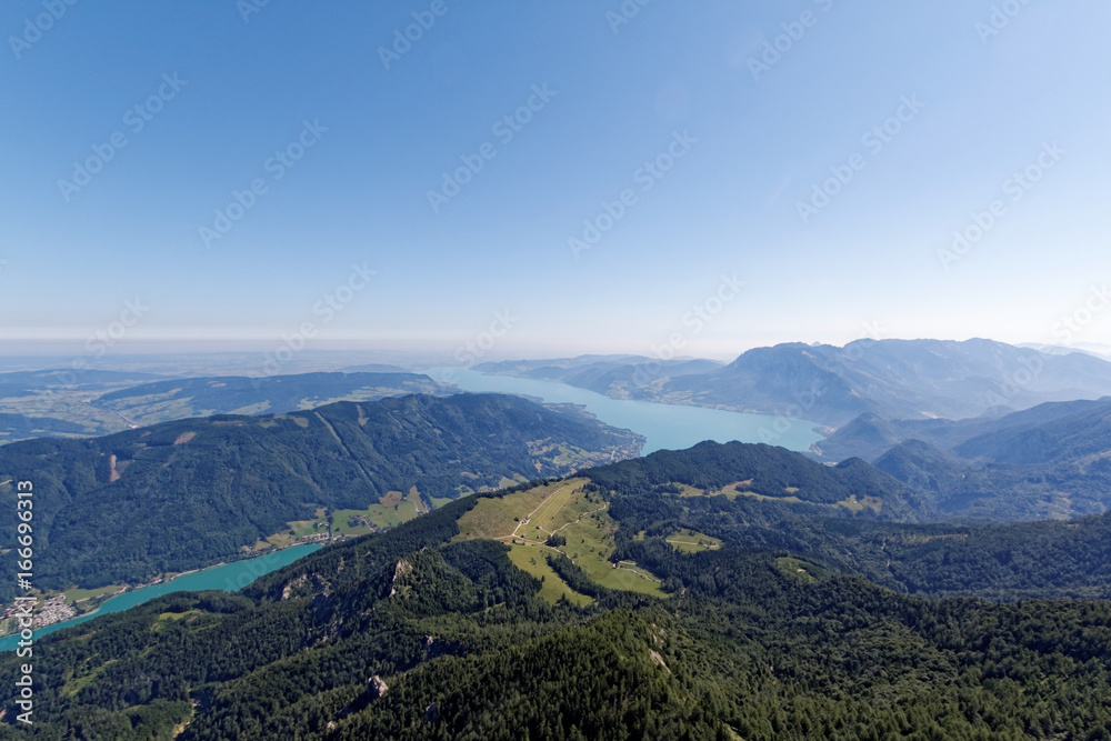 Fototapeta premium Blick vom Schafberg (Salzkammergut)