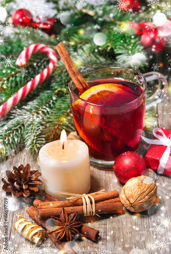 Christmas red mulled wine