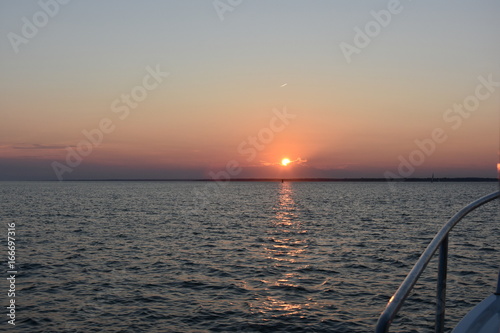 Views at dusk over Long Island Sound near Latimer Light, Fishers Island photo