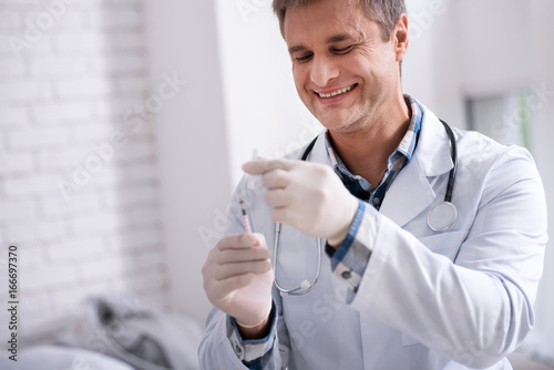 Portrait of smiling doctor that working now