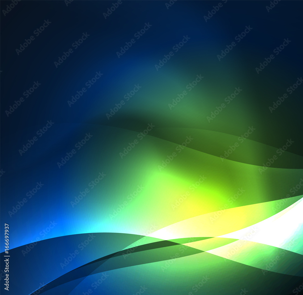 Fototapeta premium Illuminated neon waves