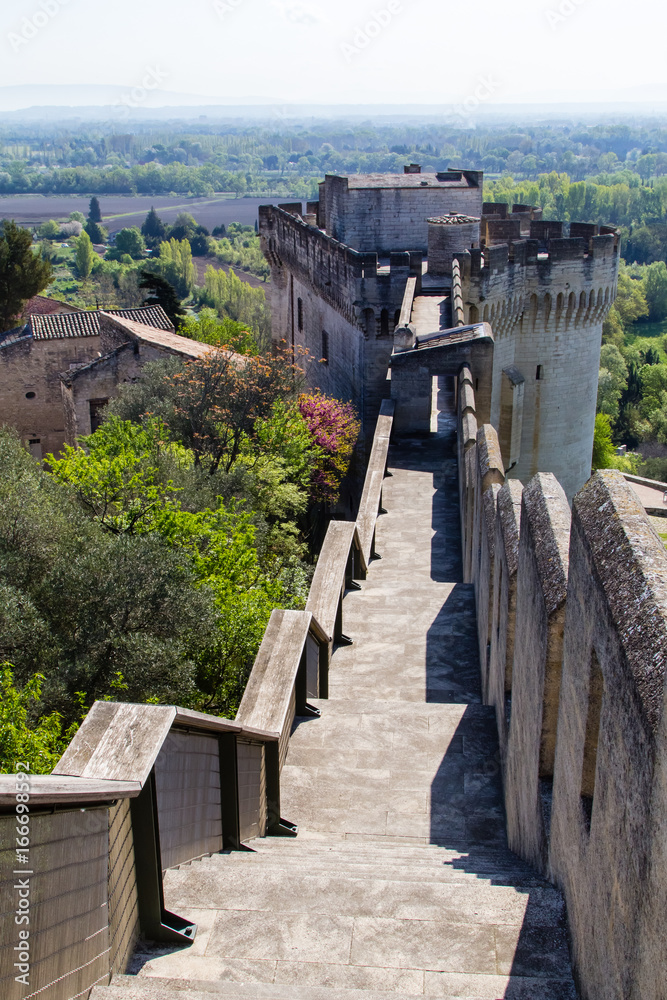 View of Villeneuve les Avignon, in the south of France