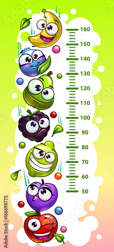 Kids height chart template.