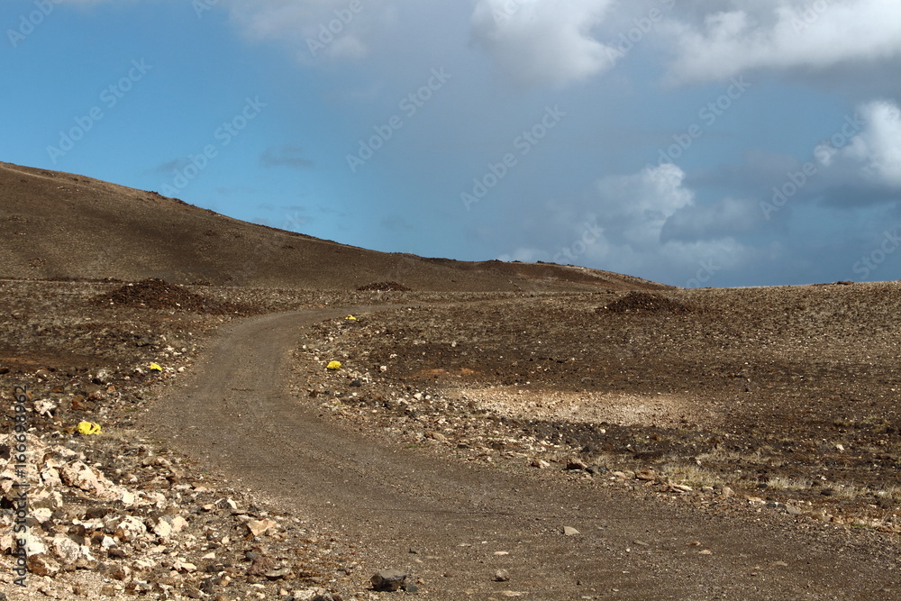 Schotterstraße Lanzarote