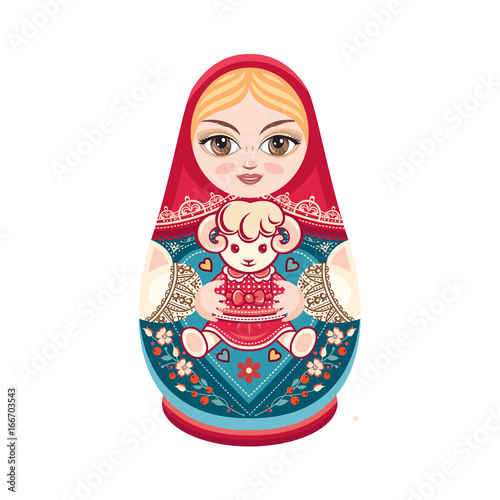 Matryoshka. Babushka doll.