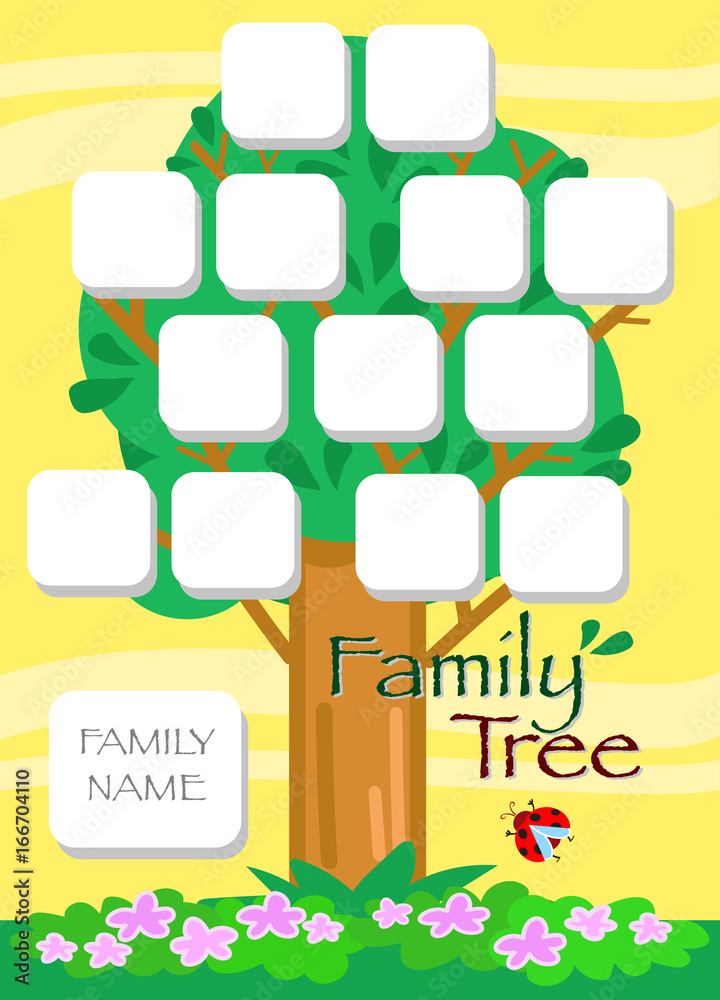 Cartoon family tree vector Stock Vector | Adobe Stock